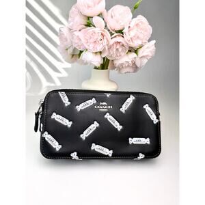 Coach White Rabbit Candy Print kira Wristlet Crossbody